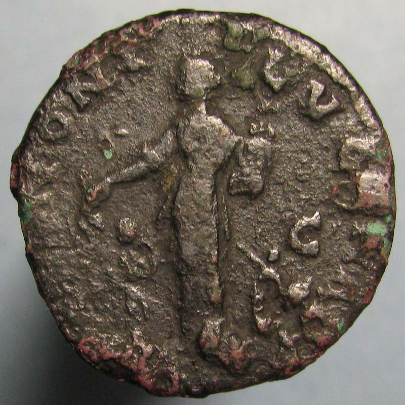 Faustina-II-Sestertius---Big-Gouge-Or-Possible-Countermark?